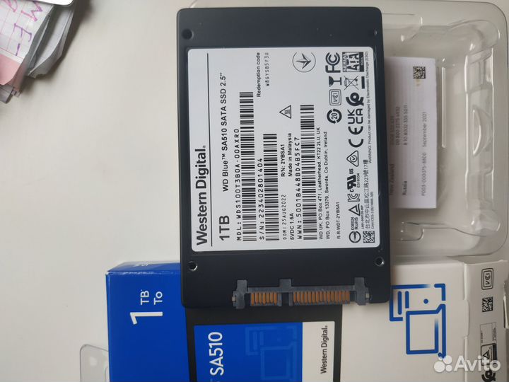 Внутренний SSD - диск WD Blue SA 510