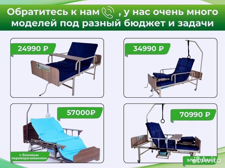 Кровать функциональная для ухода за больными