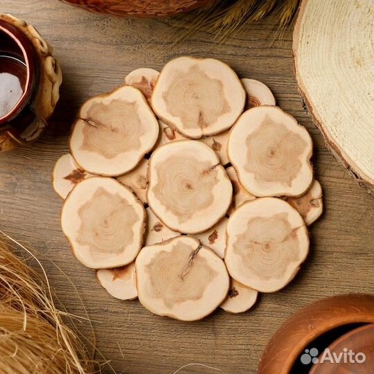 Подставка под горячее «Классика», D18 см, можжевел