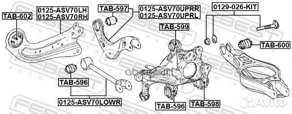 Сайлентблок задней поперечной тяги TAB596 Febest