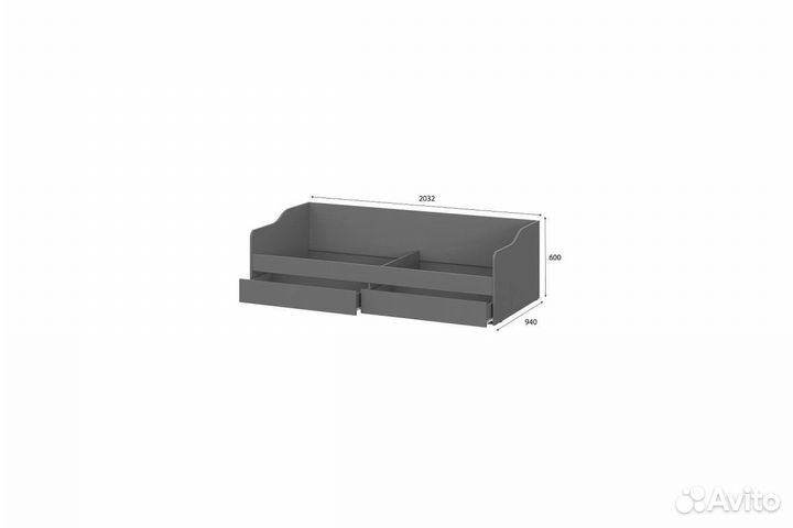 Кровать односпальная кр-2