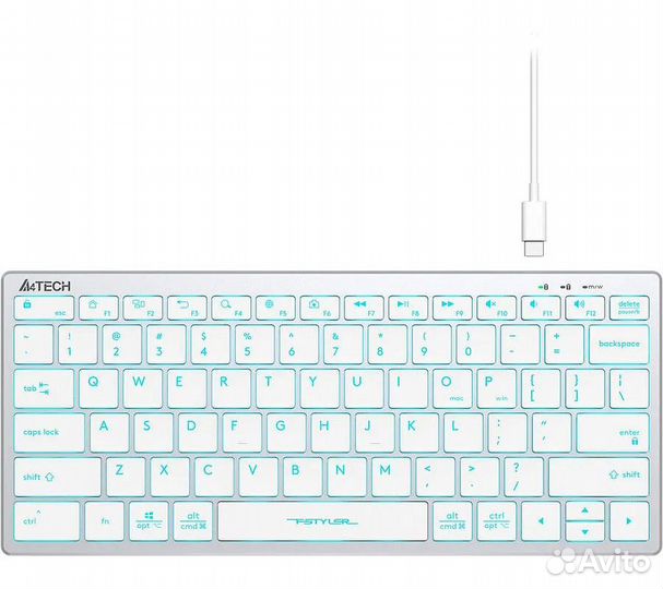 Клавиатура A4Tech Fstyler FX61, белый