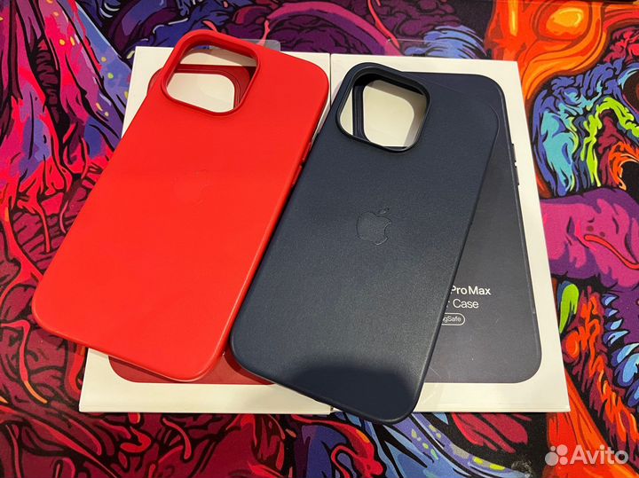 Чехол кожа iPhone от12 до 14ProMax Magsafe Leather