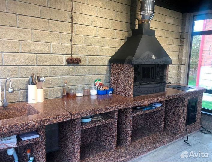 Мангальная зона без печника и раствора