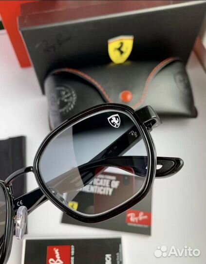 Солнцезащитные очки ray ban ferrari пепельные