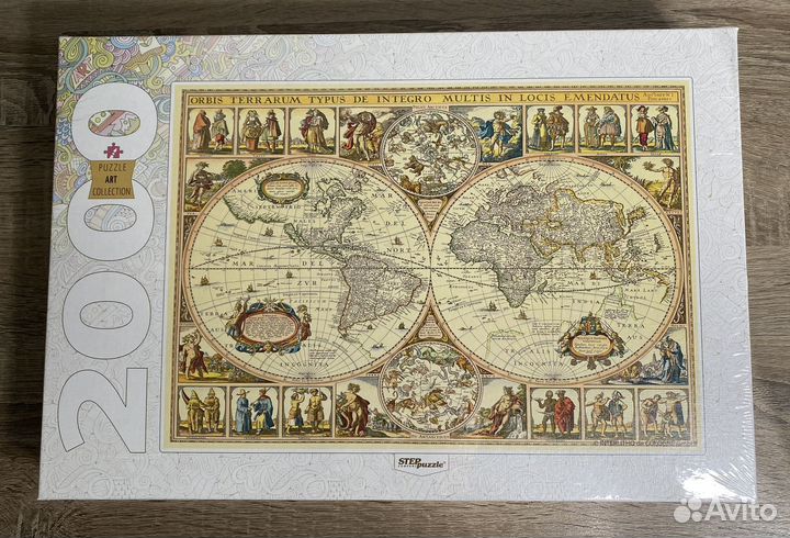 Пазл от Step puzzlе, карта мира, 2000эл