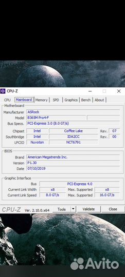 Материнская плата ASRock с процессором i5 9400f