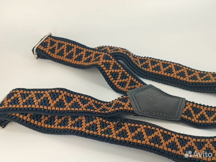 Подтяжки мужские широкие регулирующиеся черные