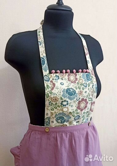 Фартук кухонный с цветами ручная работа