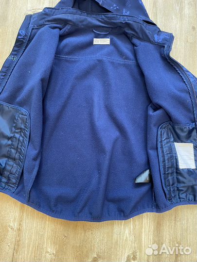 Куртка ветровка на флисе