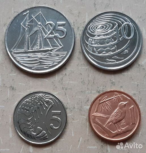 Набор монет Норвегия, Кайманы, Индия