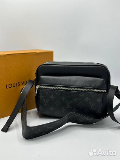 Сумка louis vuitton натуральная кожа через плечо