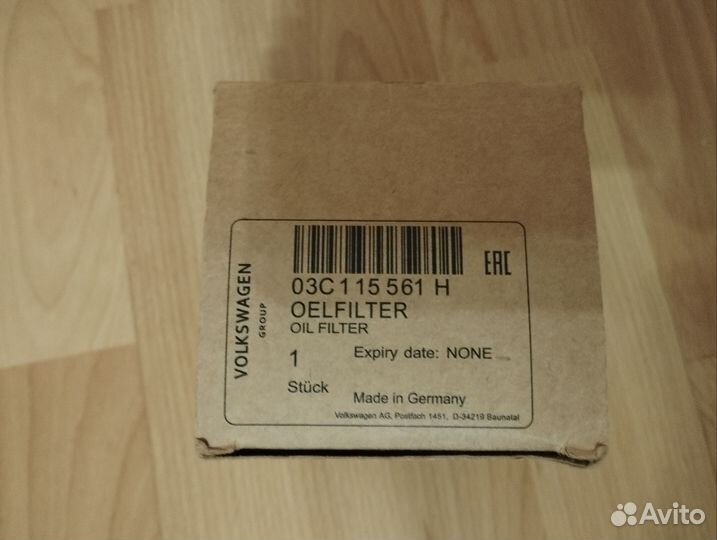Масляной фильтр Volkswagen polo