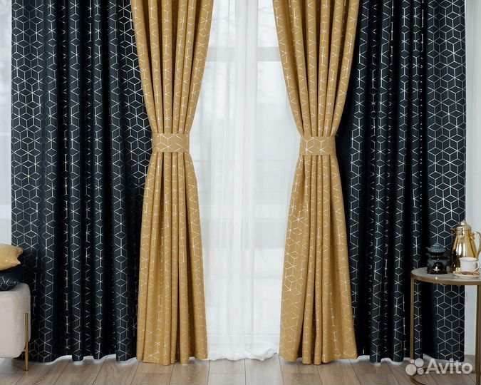 Портьеры рогожка Гала шторы занавески