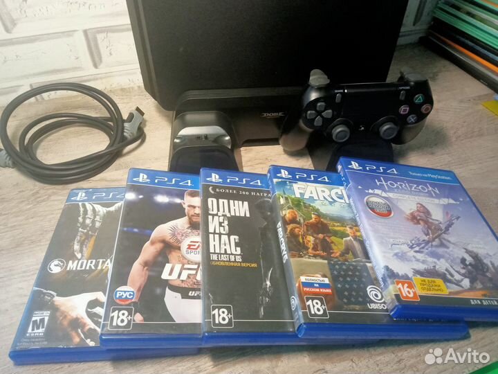 Sony playstation 4 slim 1tb с играми