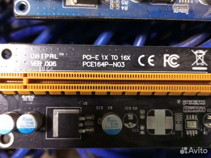 Райзер pci-e, riser переходники, кабели