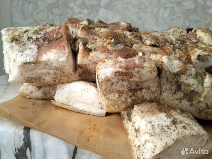 Сало соленое домашнее, деревенское