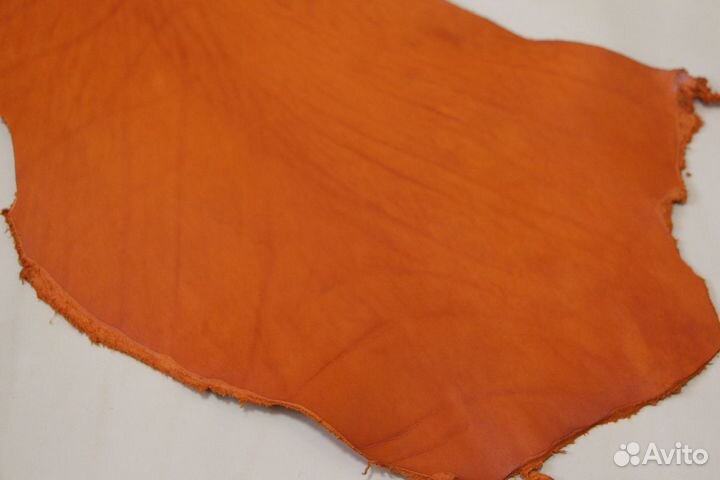 Кожа. Пола ременная оранжевая