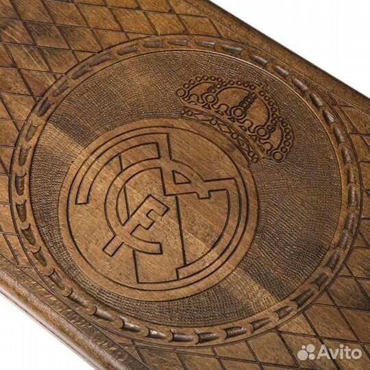 Нарды и шашки резные Реал Мадрид 62 х 64 см бук Армения 62703