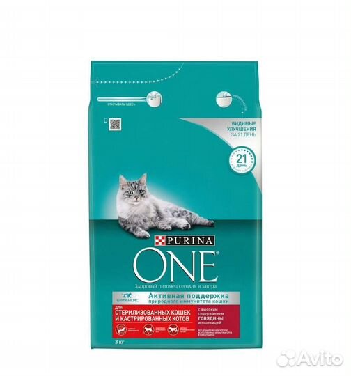 Корм для кошек Purina ONE 3 кг