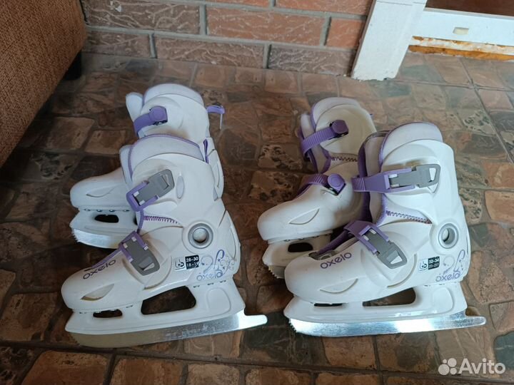 Коньки ледовые раздвижные oxelo 28-30,32-34
