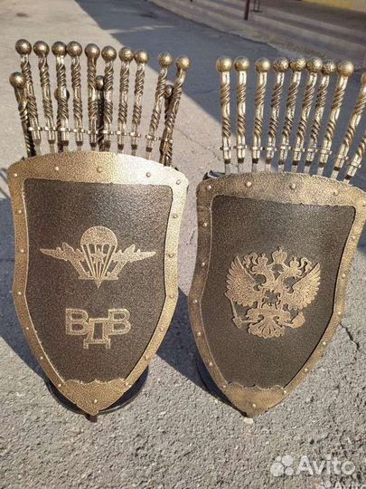 Герб России, вдв подставка для шампуров