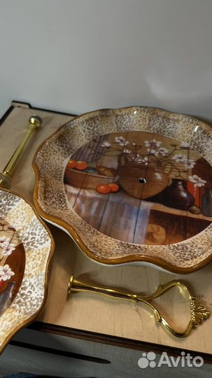 Фруктовница конфетница двухъярусная керамика