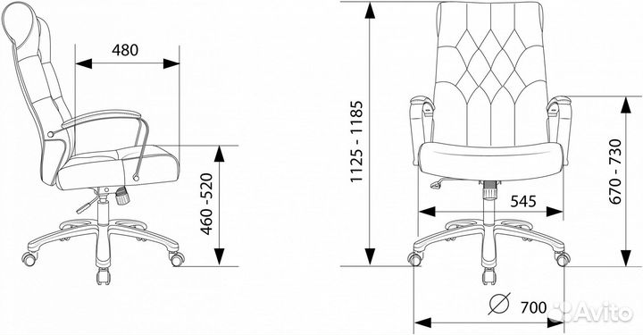 Кресло руководителя Fabric коричневый Italia 6