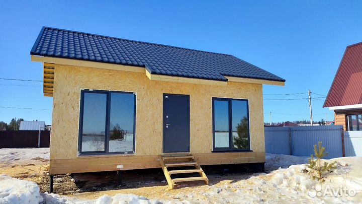 Дом 48 м2. 2 спальни. Строительство домов