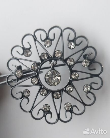 Брошь серебро 875 винтаж СССР