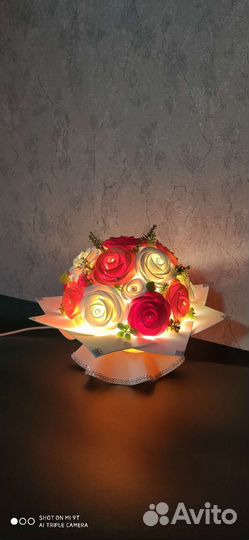 Цветы ручной работы,Букеты-светильник