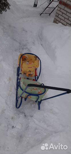 Детские санки 2-местные