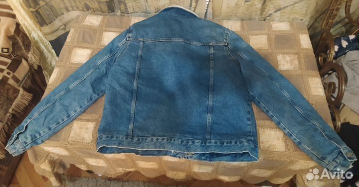 Куртка джинсовая унисекс на тёплой подкладке.44-46