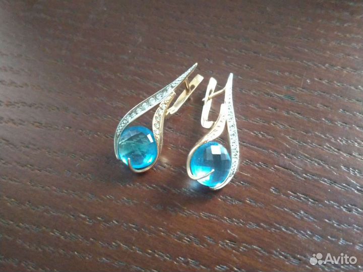 Золотые серьги 585 пробы