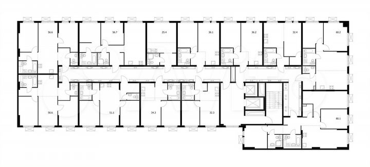 3-к. квартира, 60,2 м², 4/15 эт.