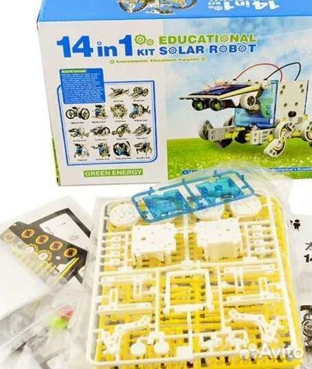Робот конструктор 14 в 1 на солнеч батарее новый