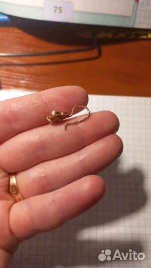 Золотые серьги 583 пробы