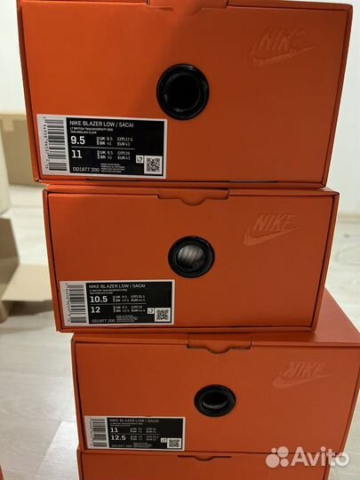 Nike x Sacai Blazer Low 9.5 - 11 US Оригинал