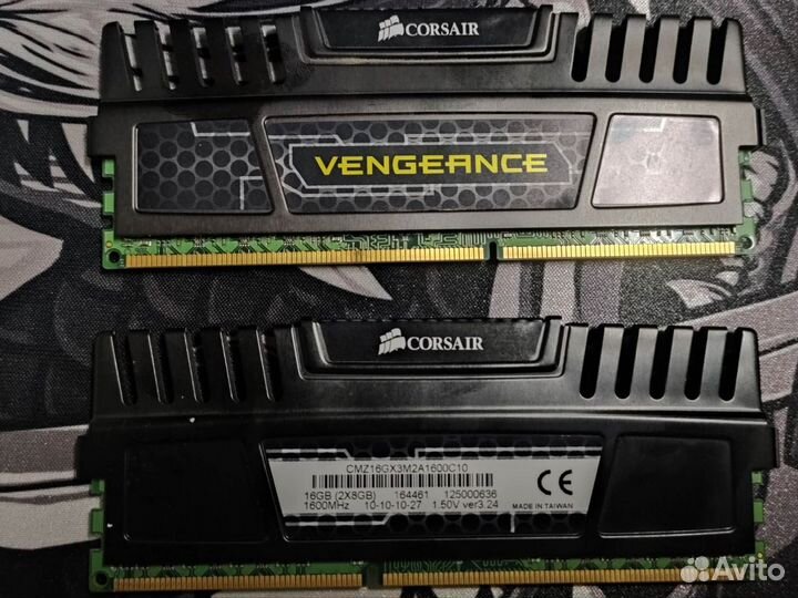 Оперативная память ddr3 corsair 2шт по 8Гб