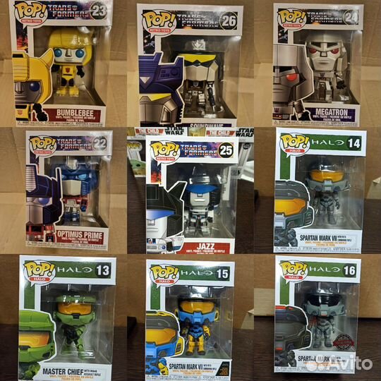 Фигурки Funko POP Vinyl Transformers и Halo
