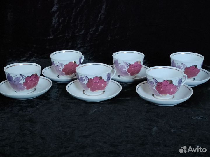 Набор чашки и блюдца (12 предметов)