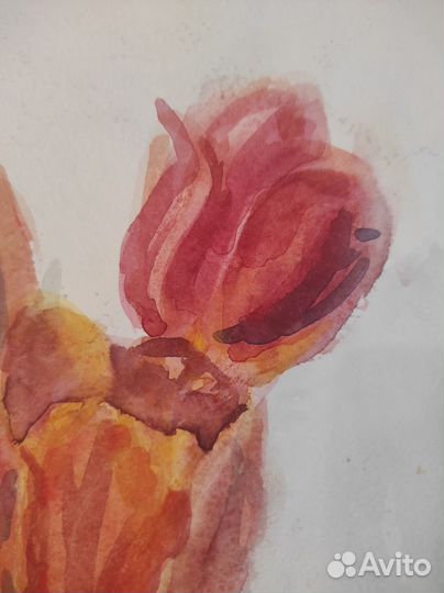 Акварель Весенние цветы