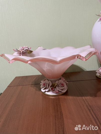 Ваза,конфетница и фруктовница white crystal