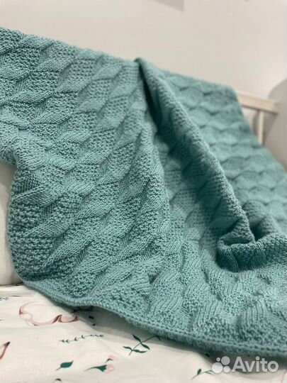 Плед детский вязаный ручная работа