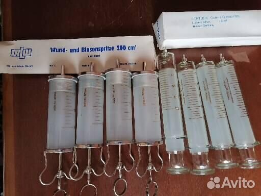 Шприцы Жане-100мл и 150мл,фрг и гдр,новые