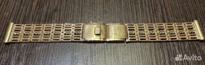 Мужской золотой браслет для часов