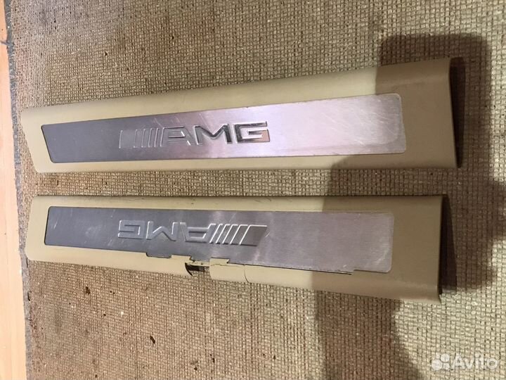 Накладки порогов Мерседес мл 164 Амг