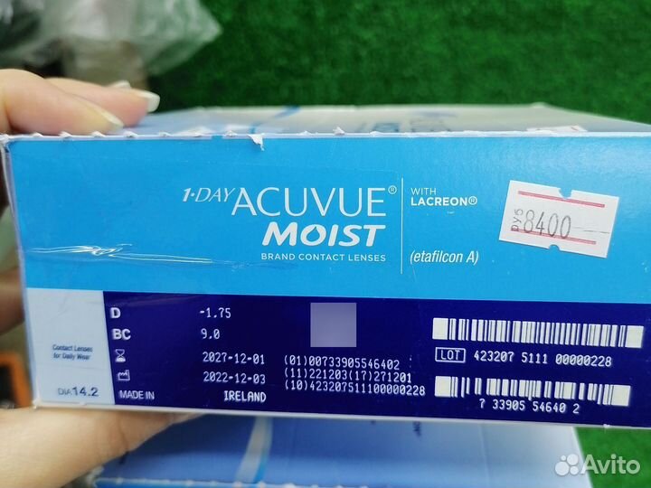 Контактные линзы acuvue 1 day moist