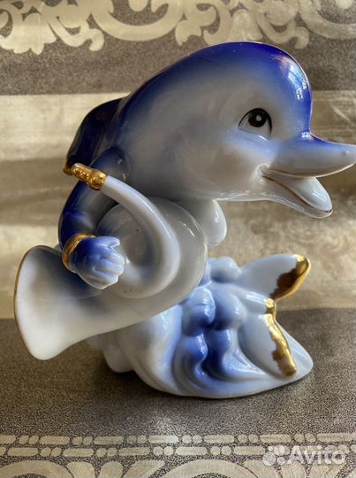 Статуэтка фарфоровая «Дельфин» Германия