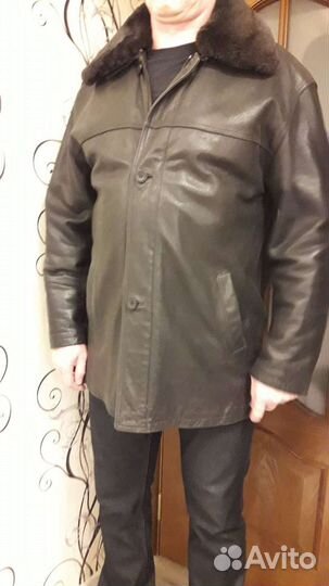 Куртка кожр54подклад/цигейПримеряетр56Достав Лен р